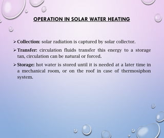 A presentation on solar water heater 2.pdf by Anup singh Ajay | PDF