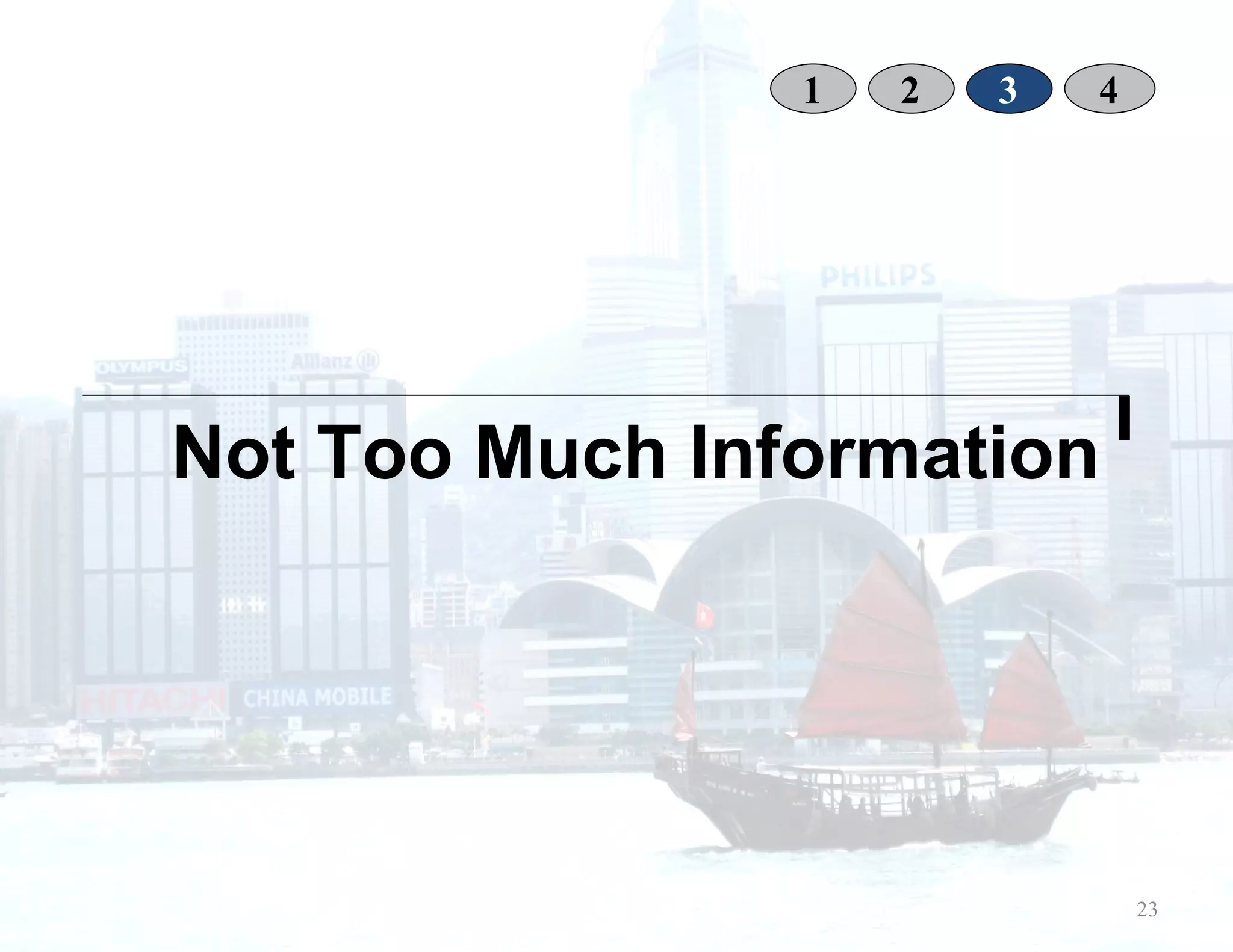 Not Too Much Information 1 2 3 4 23 