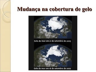 Mudança na cobertura de gelo 