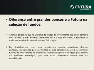 De acordo com artigos recentes e estudos de equityresearch, os investimentos totais relacionados com o Pré-Sal somarão aproximadamente  US$600 bi e serão divididos como segue:Fonte: Newsrun / Artigos