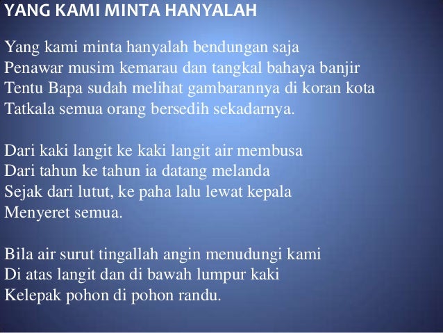 Arti Puisi Surat Dari Ibu Karya Asrul Sani Contoh