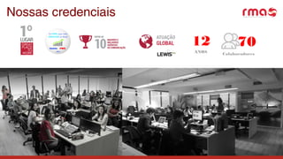 ANOS
12
Colaboradores
70
Nossas credenciais
 