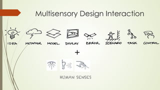 Multisensory Design Interaction 
+ 
HUMAN SENSES 
 