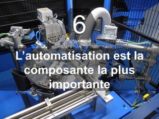 6 
L’automatisation est la 
composante la plus 
importante 
 