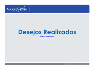 Presenter name, title | e-mail address
Desejos Realizadosvideosmawap.mov
 