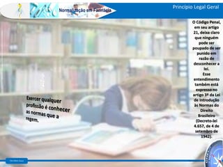 Farm Waine Souza
Normalização em Farmácia
Princípio Legal Geral
https://www.crfmt.org.br/crf-mt-da-as-boas-vindas-a-novos-farmaceuticos-em-sinop/90cdc77c-48a2-48e8-94b5-2bf013df9db7/
O Código Penal,
em seu artigo
21, deixa claro
que ninguém
pode ser
poupado de ser
punido em
razão de
desconhecer a
lei.
Esse
entendimento
também está
expresso no
artigo 3º da Lei
de Introdução
às Normas do
Direito
Brasileiro
(Decreto-lei
4.657, de 4 de
setembro de
1942).
https://www.google.com.br/search?q=estafa+em+estudos&tbm
ttps://www.tjdft.jus.br
 