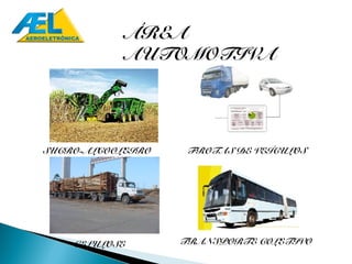 ÁREA
            AUTOMOTIVA




SUCRO-ALCOOLEIRO    FROTAS DE VEÍCULOS




    CELULOSE       TRANSPORTE COLETIVO
 