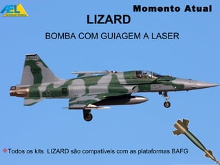 Momento Atual
                           LIZARD
              BOMBA COM GUIAGEM A LASER




Todos os kits LIZARD são compatíveis com as plataformas BAFG
 