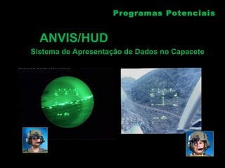 Programas Potenciais


  ANVIS/HUD
Sistema de Apresentação de Dados no Capacete
 