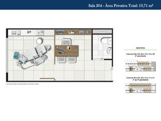 Sala 204 - Área Privativa Total: 19,71 m²
 