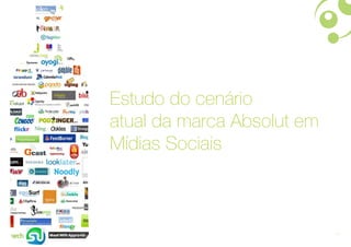 Estudo do cenário
atual da marca Absolut em
Mídias Sociais



                            10
 
