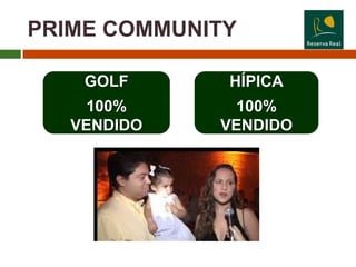 PRIME COMMUNITY

    GOLF      HÍPICA
     100%      100%
   VENDIDO   VENDIDO
 