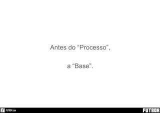 Antes do “Processo”,
a “Base”.
 