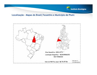 Localização - Mapas do Brasil,Tocantins e Município de Pium:
 