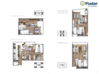 Planta 1 dorm. 48,32m 2
priv. 01, 02, 08 e 09
Planta 2 suítes 77,07m 2
priv. 03, 07, 10 e 14
Planta Studio 50,69m 2
priv. 05
Planta Studio 49,94m 2
priv. 12
Planta 1 dorm. 54,24m 2
priv. ﬁnais 04
Planta 1 dorm. 54,06m 2
priv. 06
Planta 1 dorm. 53,93m 2
priv. ﬁnais 11
Planta 1 dorm. 53,56m 2
priv. ﬁnais 13
04
13
06
11
05
12
0109
0208
0307
1410
 
