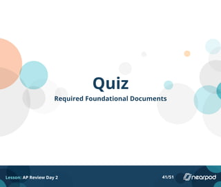 Quiz
Required Foundational Documents
Lesson: AP Review Day 2 41/51
 