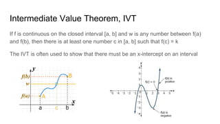 Ap review session continuity, differentiability and major theorems | PPTX