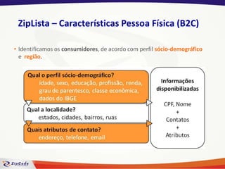 Com inúmeras atributos de segmentação;