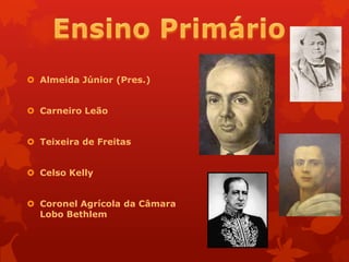  Almeida Júnior (Pres.)


 Carneiro Leão


 Teixeira de Freitas


 Celso Kelly


 Coronel Agrícola da Câmara
  Lobo Bethlem
 