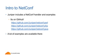 APRICOT 2015 - NetConf for Peering Automation