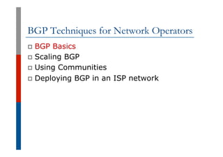 BGP Techniques for Network Operators | PDF