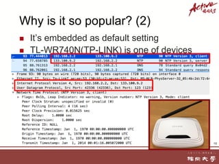 n It’s embedded as default setting
n TL-WR740N(TP-LINK) is one of devices
19
Why is it so popular? (2)
 