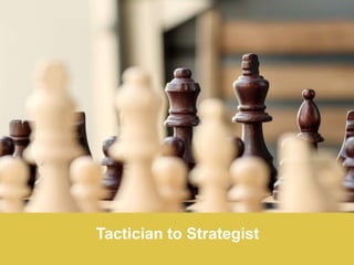 Tactician to Strategist
 