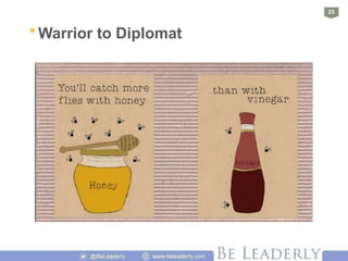 25
* Warrior to Diplomat
 