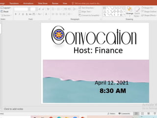Host: Finance
April 12. 2021
8:30 AM
 