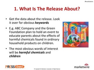 1. What Is The Release About? <ul><li>Get the data about the release. Look it over for obvious  keywords </li></ul><ul><li...