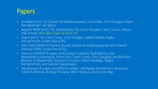 Papers
(Won Best Paper at SoCC’13)
 