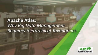 Apache Atlas:
Why Big Data Management
Requires Hierarchical Taxonomies
 