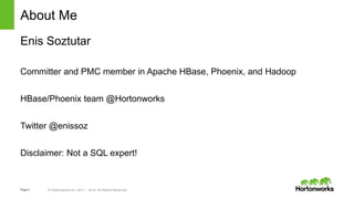 Apache Phoenix and HBase: Past, Present and Future of SQL over HBase | PPTX
