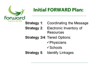 Initial FORWARD Plan:
 