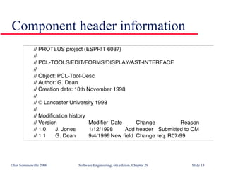 Component header information 