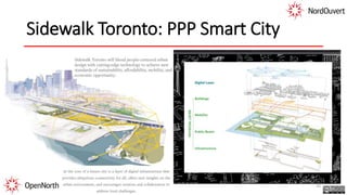 Sidewalk Toronto: PPP Smart City
10
 