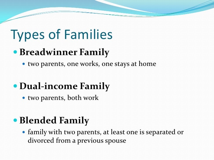 April 19 types of families