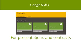 Official Gutenberg Block ExamplesGoogle Slides
For presentations and contracts
 
