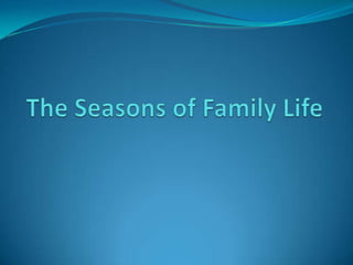 The Seasons of Family Life 