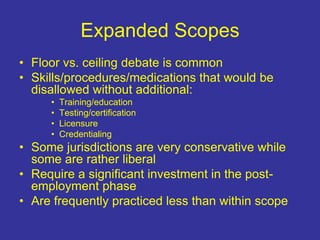 April 2007 Expanded Role vs Expanded Scope