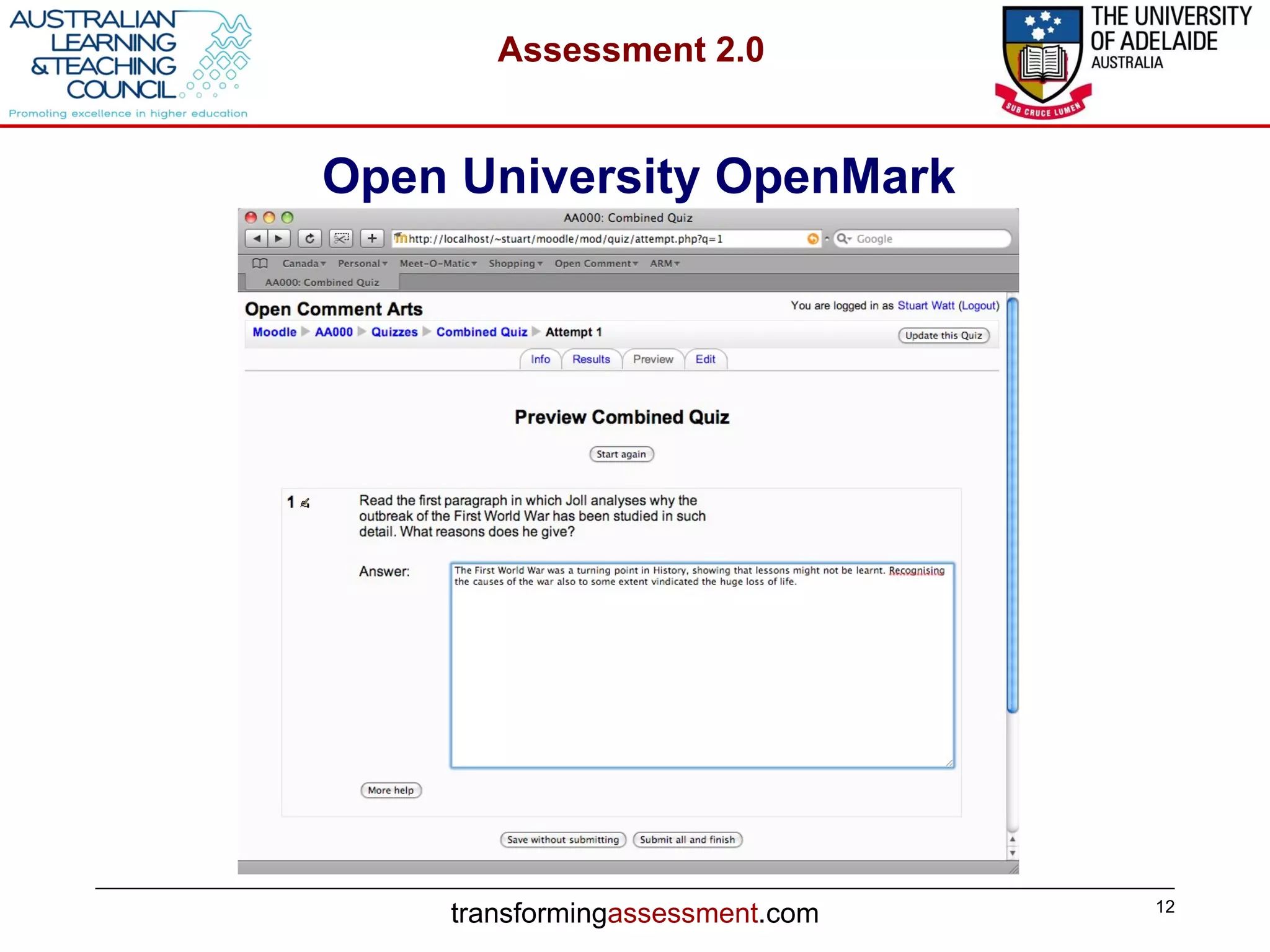 Open University OpenMark 