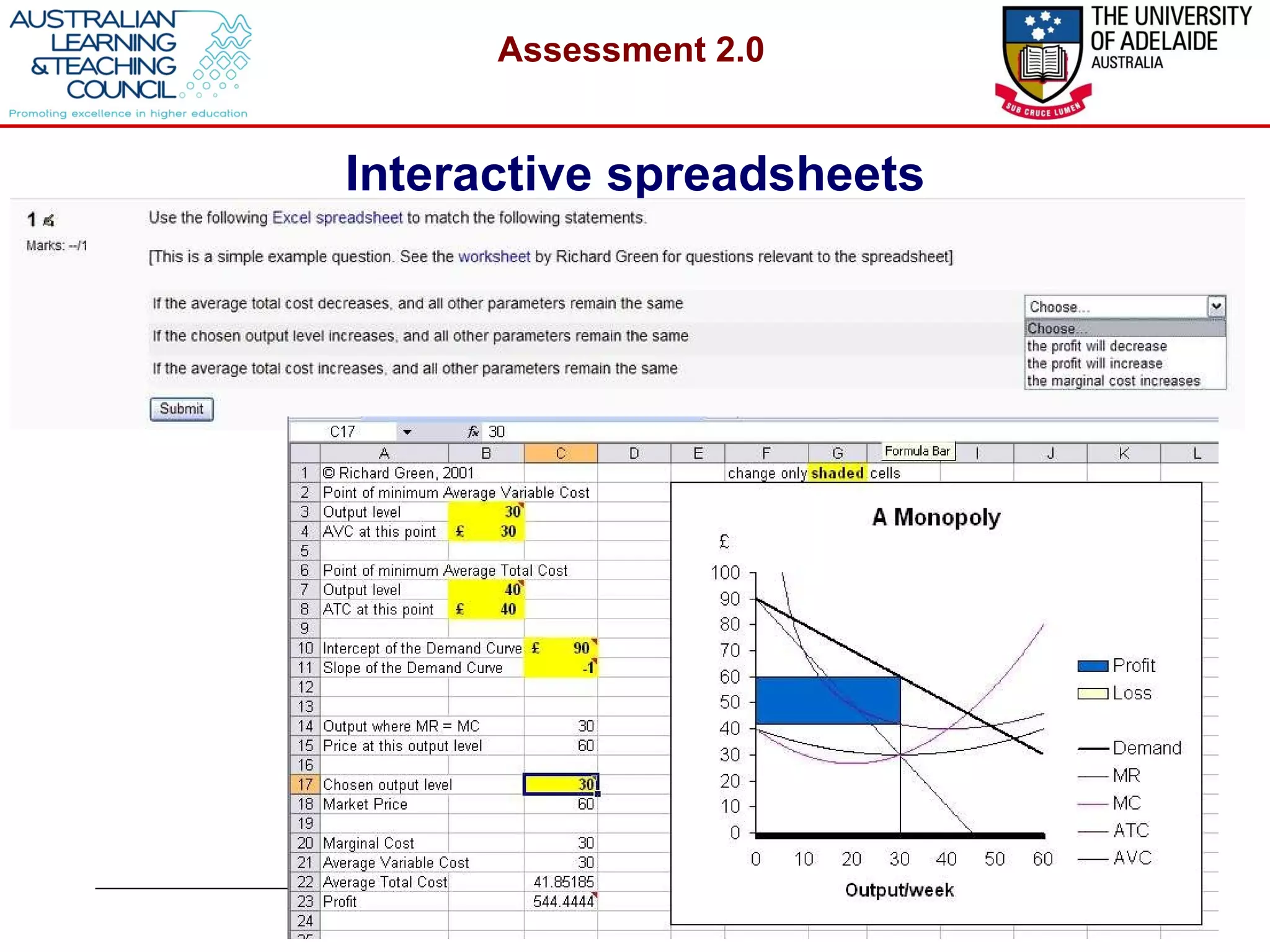 Interactive spreadsheets 
