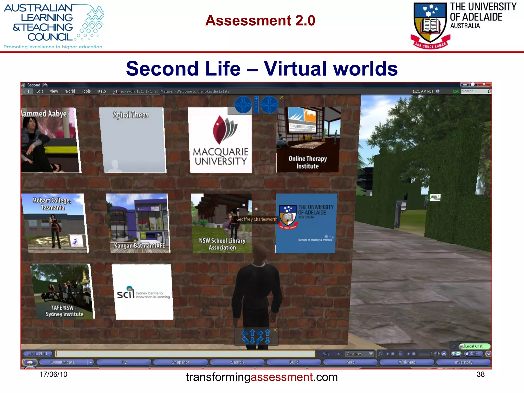 Second Life – Virtual worlds 17/06/10 