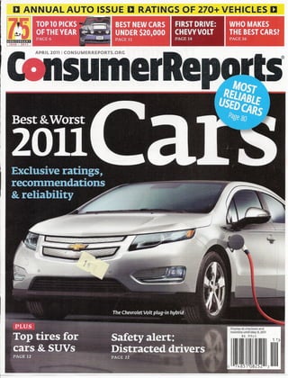 April 2011 Consumer Reports Recommends 9 of 11 Glenbrook Hyundais in Fort Wayne
