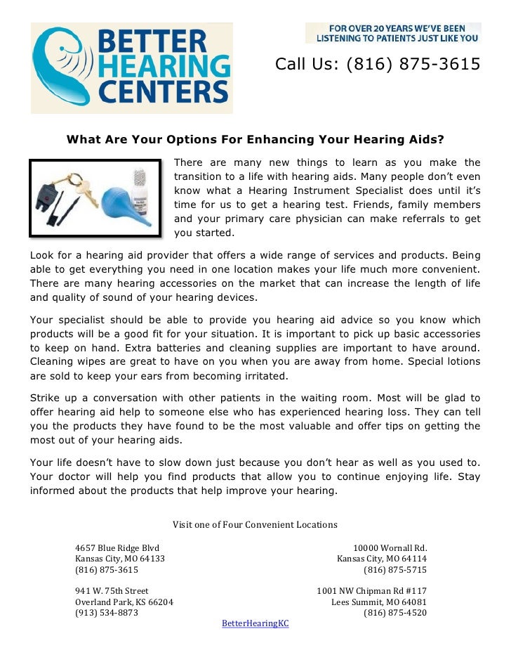 What Are Your Options For Enhancing Your Hearing Aids?