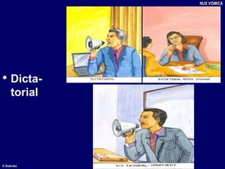 • Dicta-
torial
NUX VOMICA
© Subrata
 