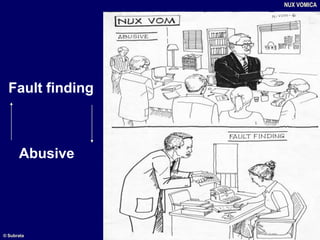 Fault finding
NUX VOMICA
Abusive
© Subrata
 