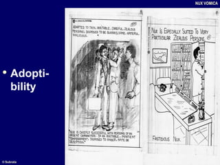 • Adopti-
bility
NUX VOMICA
© Subrata
 