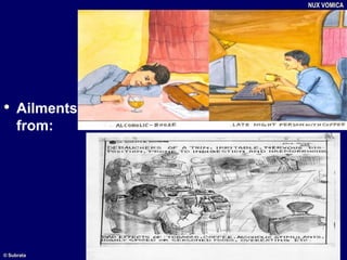 • Ailments
from:
NUX VOMICA
© Subrata
 