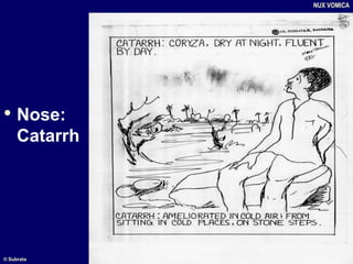 • Nose:
Catarrh
NUX VOMICA
© Subrata
 